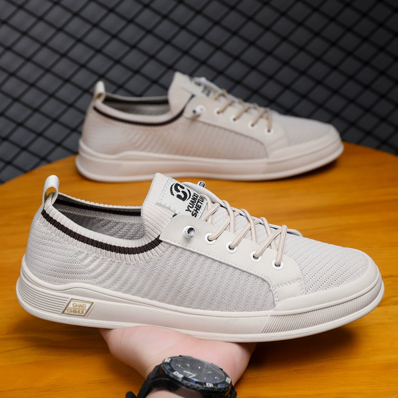 Men's Shoes 2026 Spring Summer New, Thin Flyknit Mesh Slip-On Casual Sports Shoes