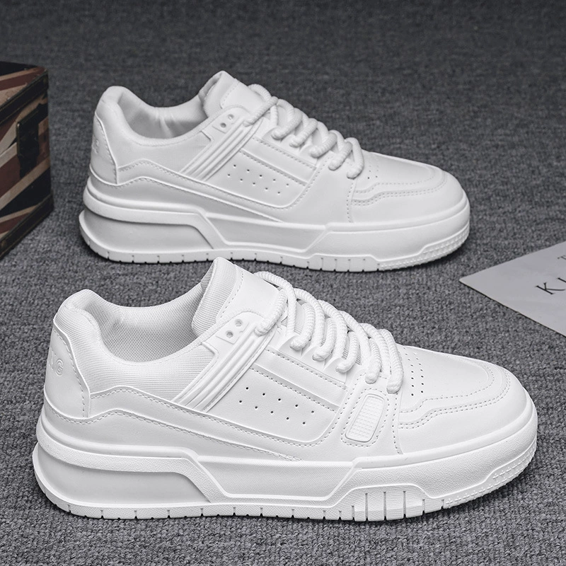 Herren Frühling/Herbst schwarze Board-Schuhe, Chunky erhöhende Freizeit-Sneaker für Teens