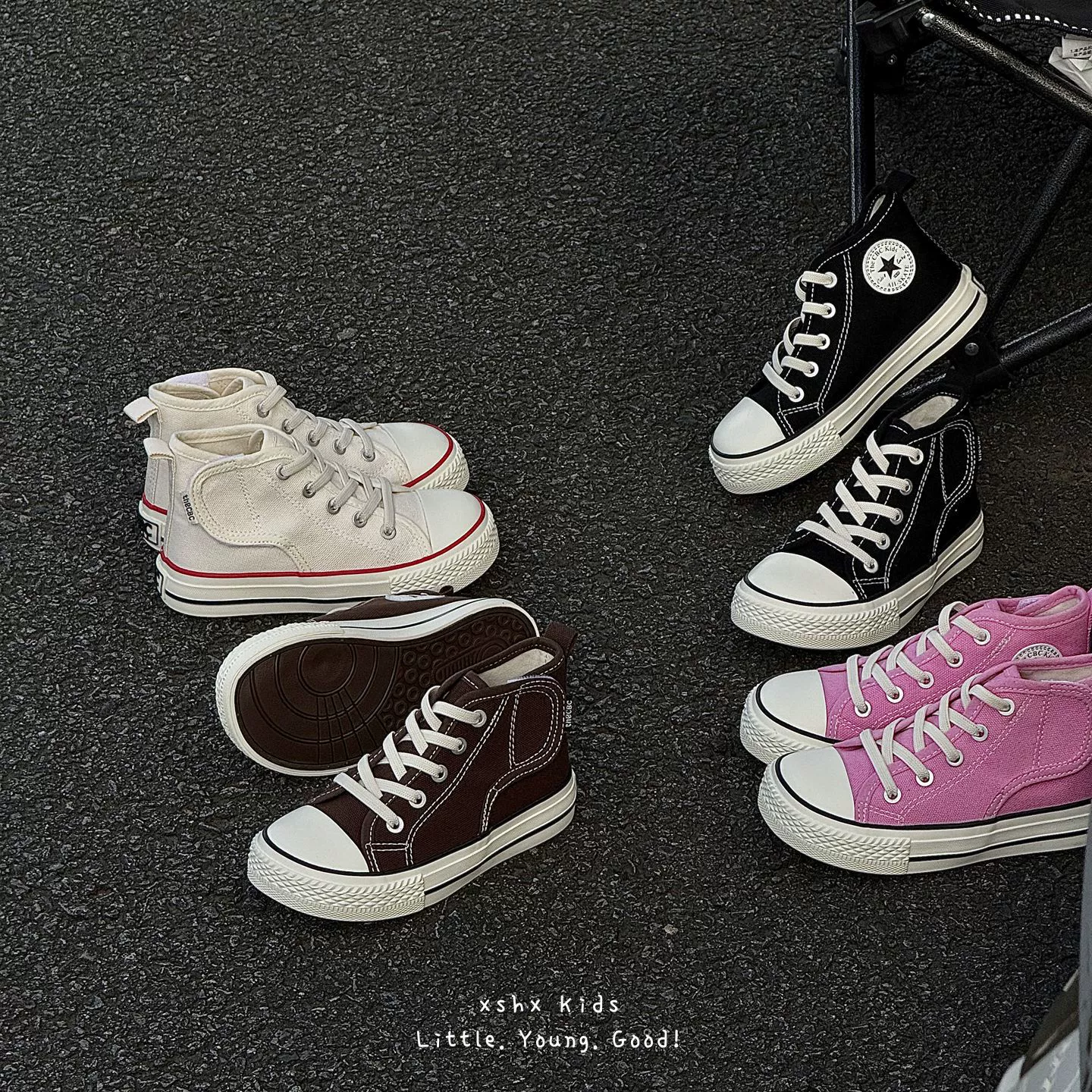 XHSX Zapatos de skate profesionales para niños y niñas, caña alta, velcro oculto, antideslizantes, caucho retro
