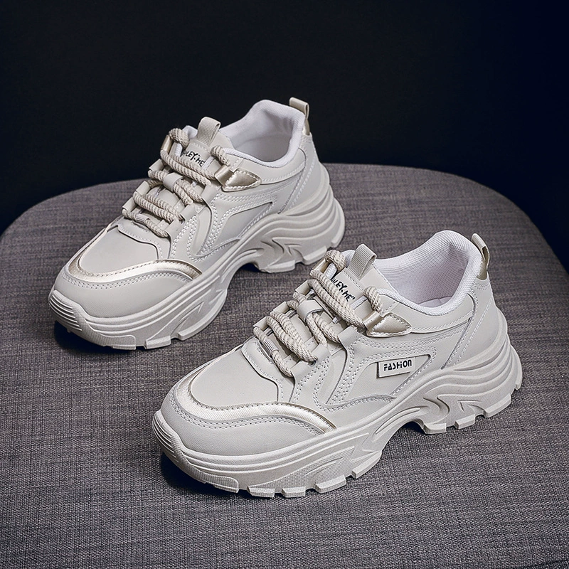 2024 Herbst Damen Dad Sneaker, Koreanischer Style Dicke Sohle Freizeit Sportschuhe Modell 8821