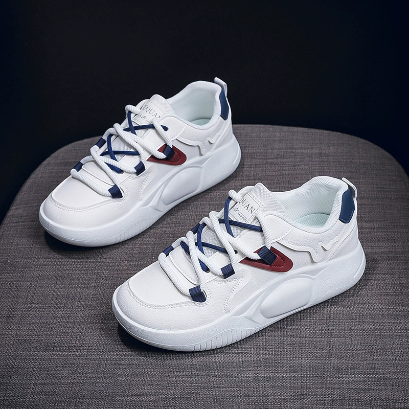 K8636 Neue Damen Color Block 2024 Herbst Höhenverstellbar Cross Tie Freizeit Board Schuhe
