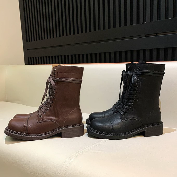 New British Martin Boots Brogue Short Boots for Women