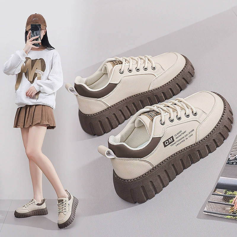 XQ229 Neu 2024 Frühling Herbst Platform Sneaker für Damen Plateausohle Freizeit-Straßenschuhe