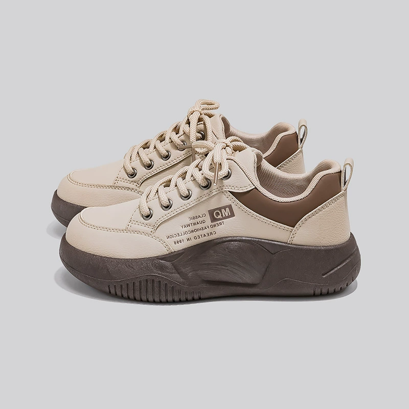 Chaussures plateforme décontractées femme 2024 automne style coréen, semelle épaisse, sneakers