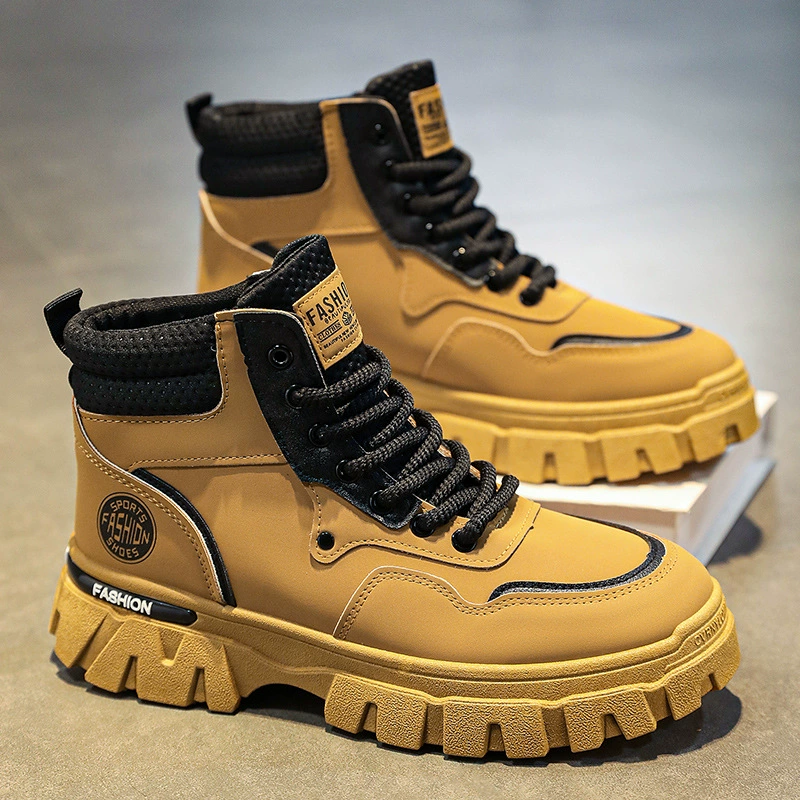 Men's Shoes Autumn 2025 Martin Boots Fashion Versatile Work Shoes Non Slip Wear Resistant Thick Sole Desert Boots