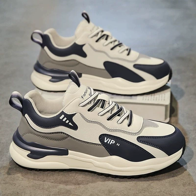 Herren Winter Echtes Leder Sneaker Lässige Laufschuhe Rutschfest Erhöhend Dad Schuhe