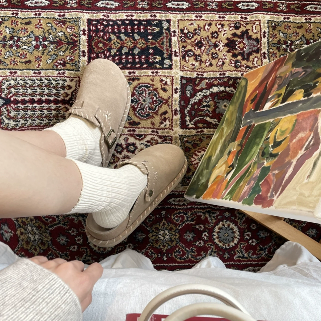 Женские импортные замшевые мюли Birkenstock с закрытым носком 2025, ретро сандалии с пряжкой