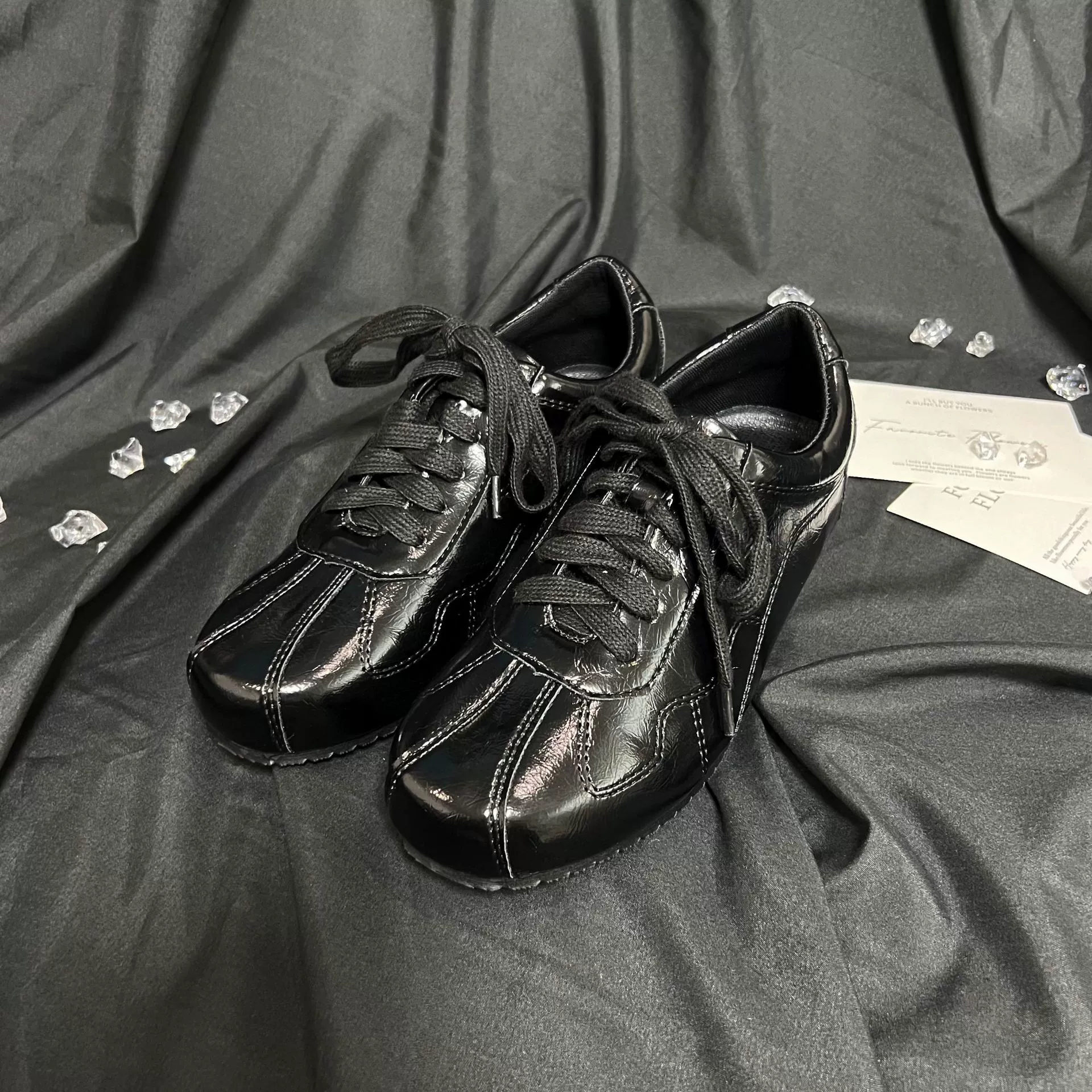 New Round Toe German Training Shoes Women Casual Lace Up Sports Flat Agate Shoes