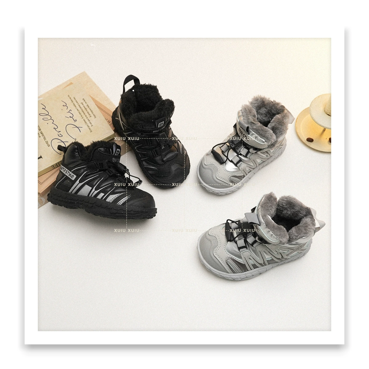 XSHX Kinder Schneestiefel, Unisex, Winter, Outdoor, Wasserdicht, Rutschfest, Wenzhou Schuhe