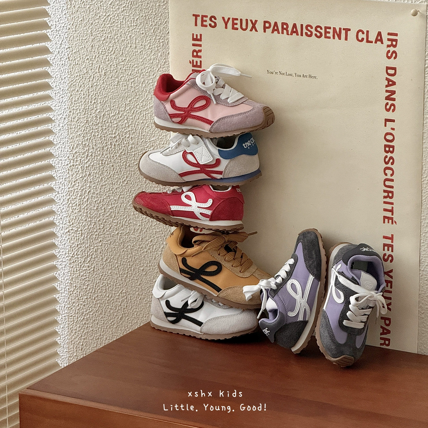 XSHX Madrid Retro Kinder Freizeit-Sneaker für Jungen Mädchen Kleinkind Familie Schuhe Herbst