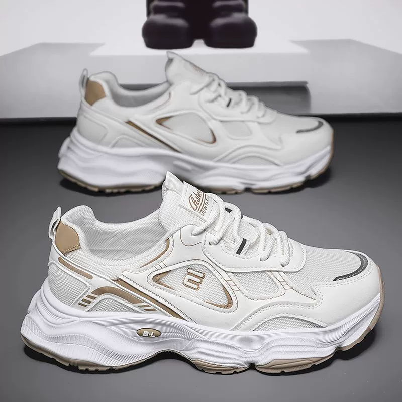 Zapatos de Papá para Hombre 2026 Primavera Nuevos Casuales Deportivos Moda Suela Gruesa Antideslizantes Malla