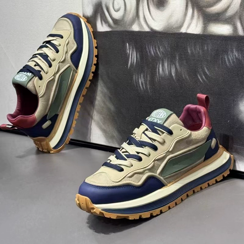 2026 New Spring Men's Trendy Thick Sole Comfortable Wear-resistant Casual Sports Dad Shoes