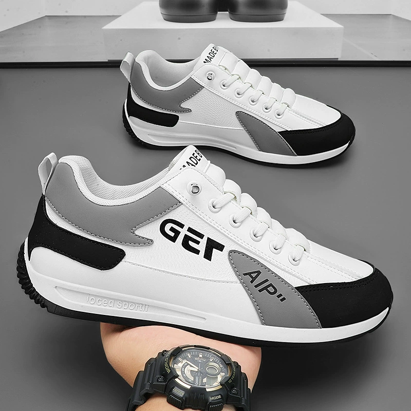 Ag Men's Autumn Waterproof Slip-On Driving Travel White Board Shoes Youth Fashion