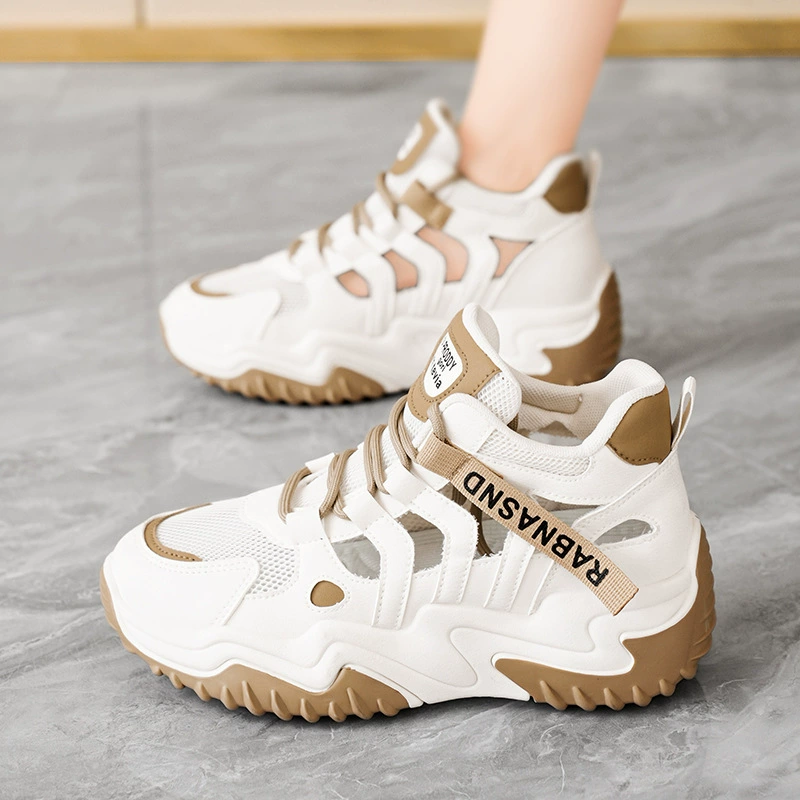 Zapatos Dad Coreanos Nuevos para Mujer Verano 2025, Malla Transpirable, Estudiante, Casual, Suela Gruesa Elevadora