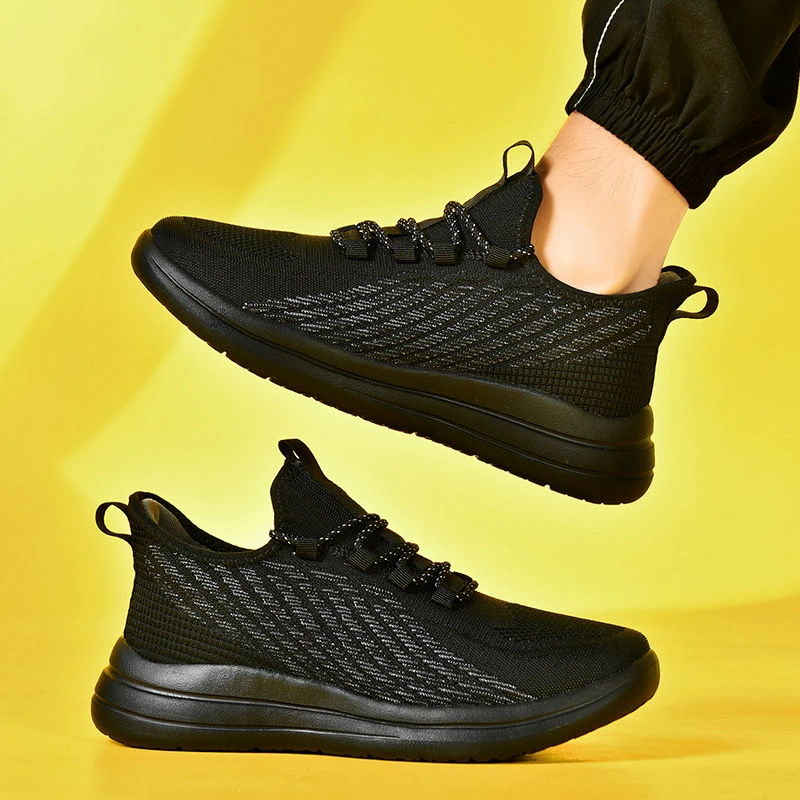 2025 Nouvelle pointure 48 chaussures de running en tricot respirantes pour homme, décontractées, mode, gros
