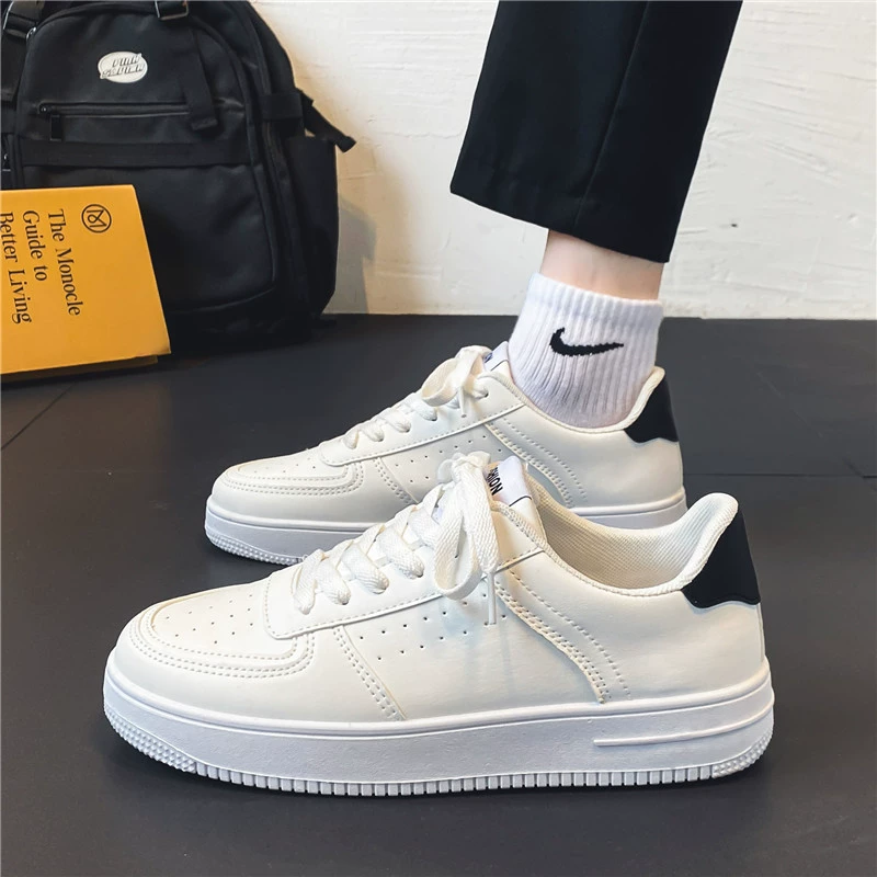 Board Shoes Men Spring 2026 New Breathable Casual Sports Mesh Shoes Teen Trendy White