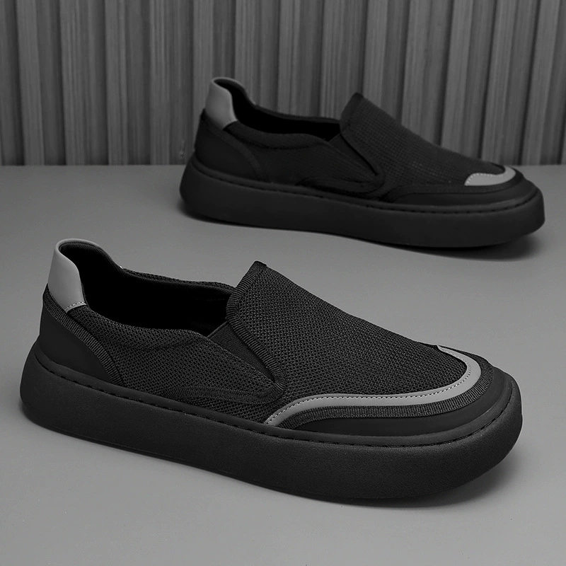 New Men's 2026 Spring Mesh Anti-odor Soft Sole Driving Casual Sports Easy Slip-on Flat Shoes