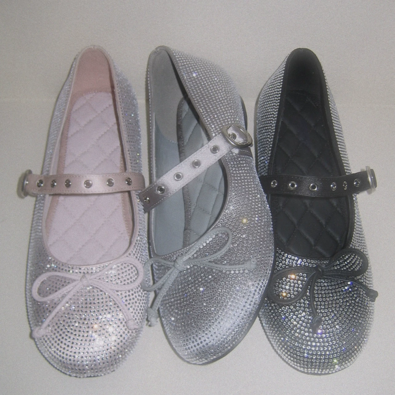 Koreanische Strass dicke Sohle Mary-Jane-Schuhe für Damen 2025, Sommer runde Zehen Schleifenriemen