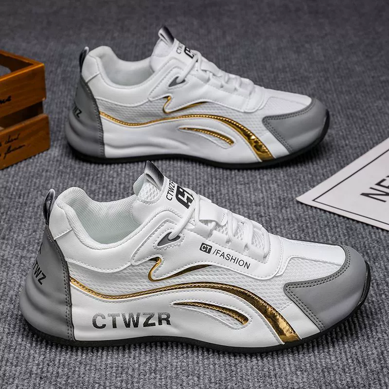 Zapatillas casuales de malla transpirable ligeras para hombre, invierno 2026, zapatos dad de suela gruesa