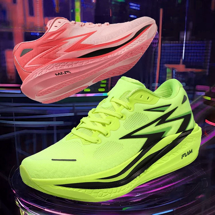 New Carbon Plate Running Shoes, Competitive Anti-Slip Cushion Sneakers for Men and Kids