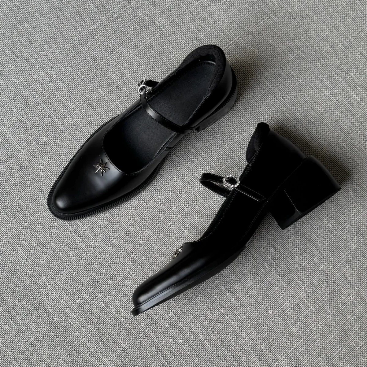 2025 New British Style Round Toe Mary Jane Shoes for Women Spring Summer Vintage Chunky Heel Strap