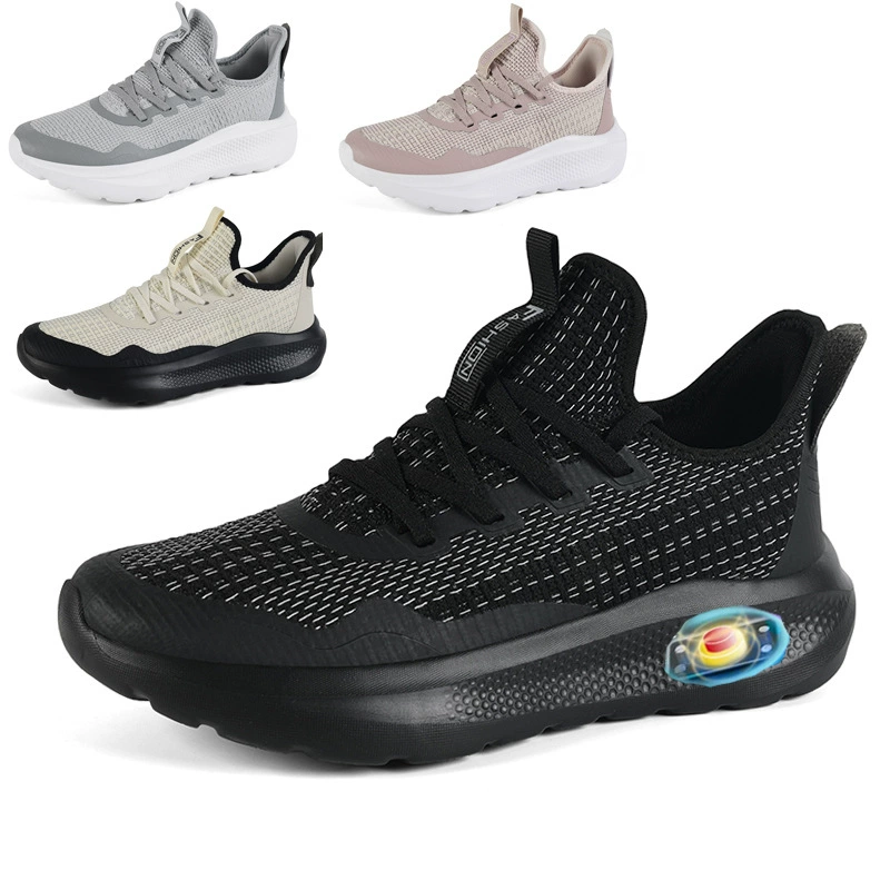 Massage Therapy Shoes, Anti-Slip Magnetic Vibration Fitness Sneakers for Couples, Knit
