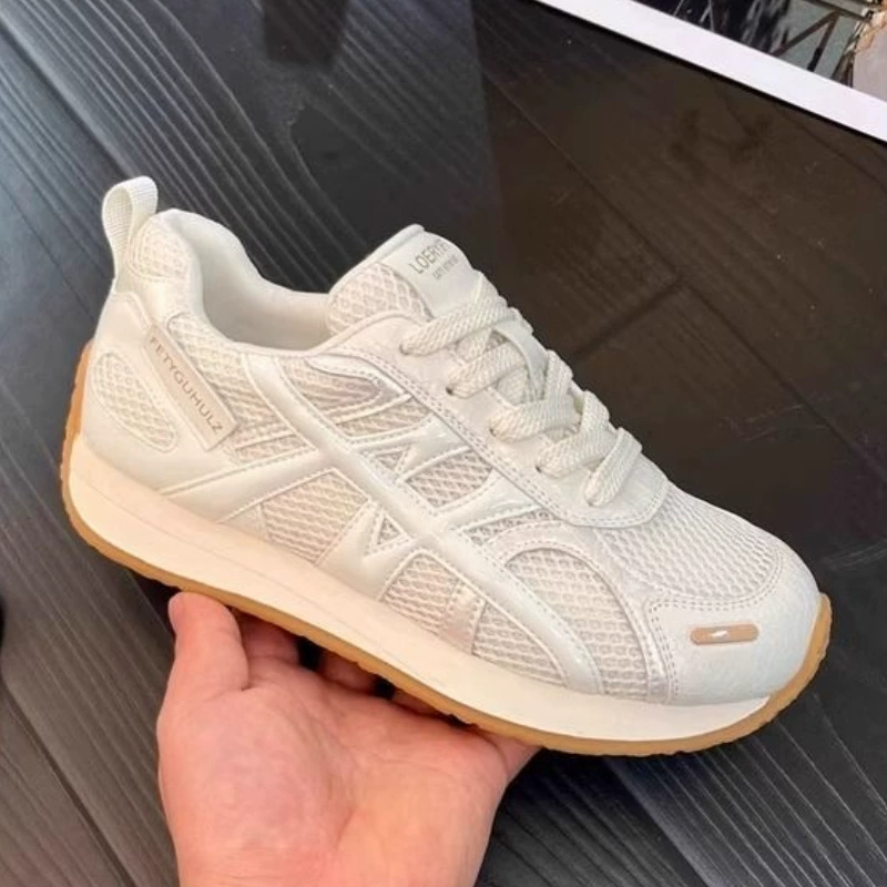 Zapatillas de Verano para Mujer Transpirables de Malla Deutsch Coreanas Planas Bajas Casual Running Corcho