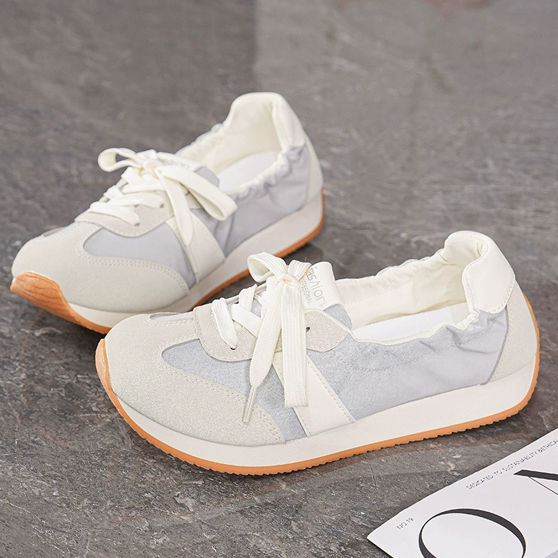 Zapatillas de Verano para Mujer Transpirables Deutsch Coreanas Planas Blancas Casual Running Dad