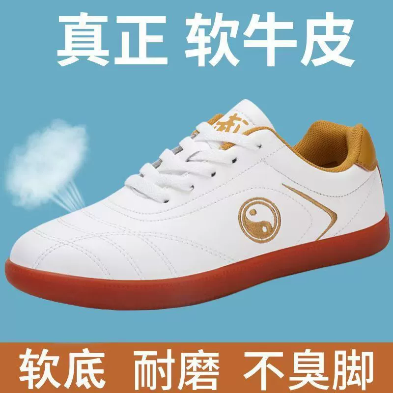 Tai Chi Shoes for Women, Microfiber Leather, Cowhide Sole, Professional, Spring Summer