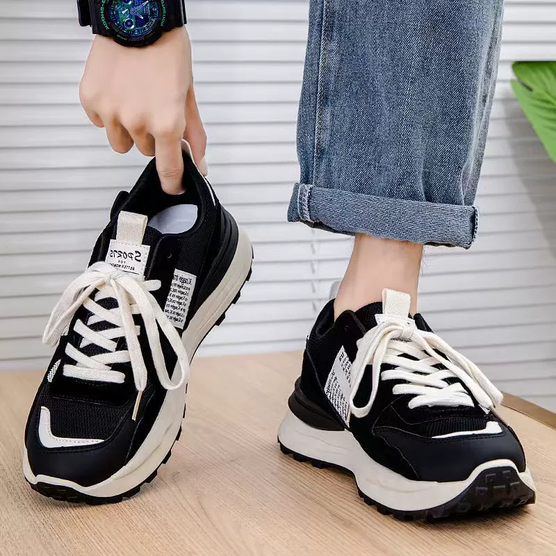 Zapatos de Papá para Hombre Invierno 2026 Transpirables Casuales Suela Gruesa Waffle Tendenciosos