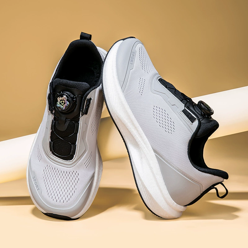 Wide Toe Box Outdoor Travel Shoes, Mesh Breathable, Button Closure, Anti-Slip, Cushioned
