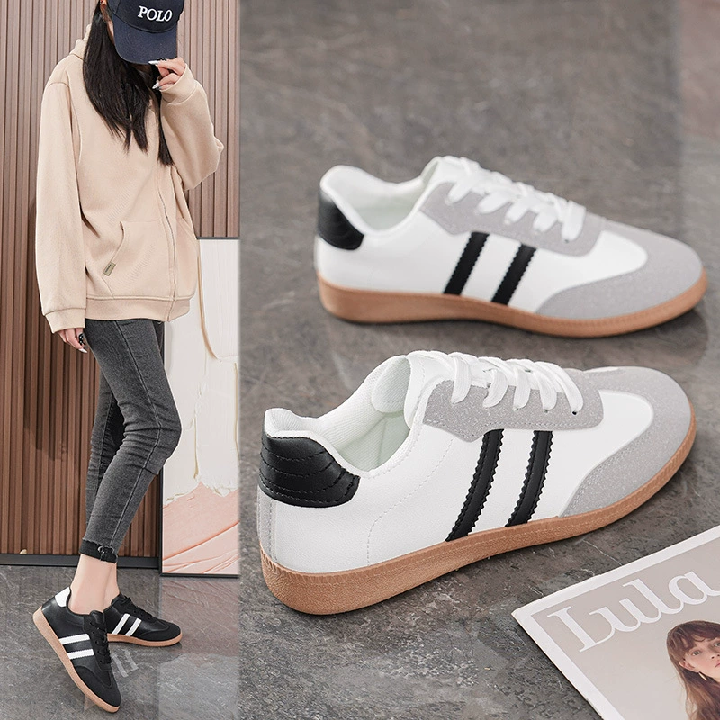 Zapatillas Deutsch Mujer Verano 2025 Nuevas Transpirables Blancas Coreanas Planas Casual