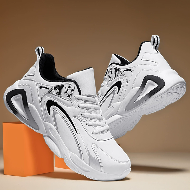 Cross-Border New Men's Sneakers, Breathable Running Shoes Size 47-48 Height Increase