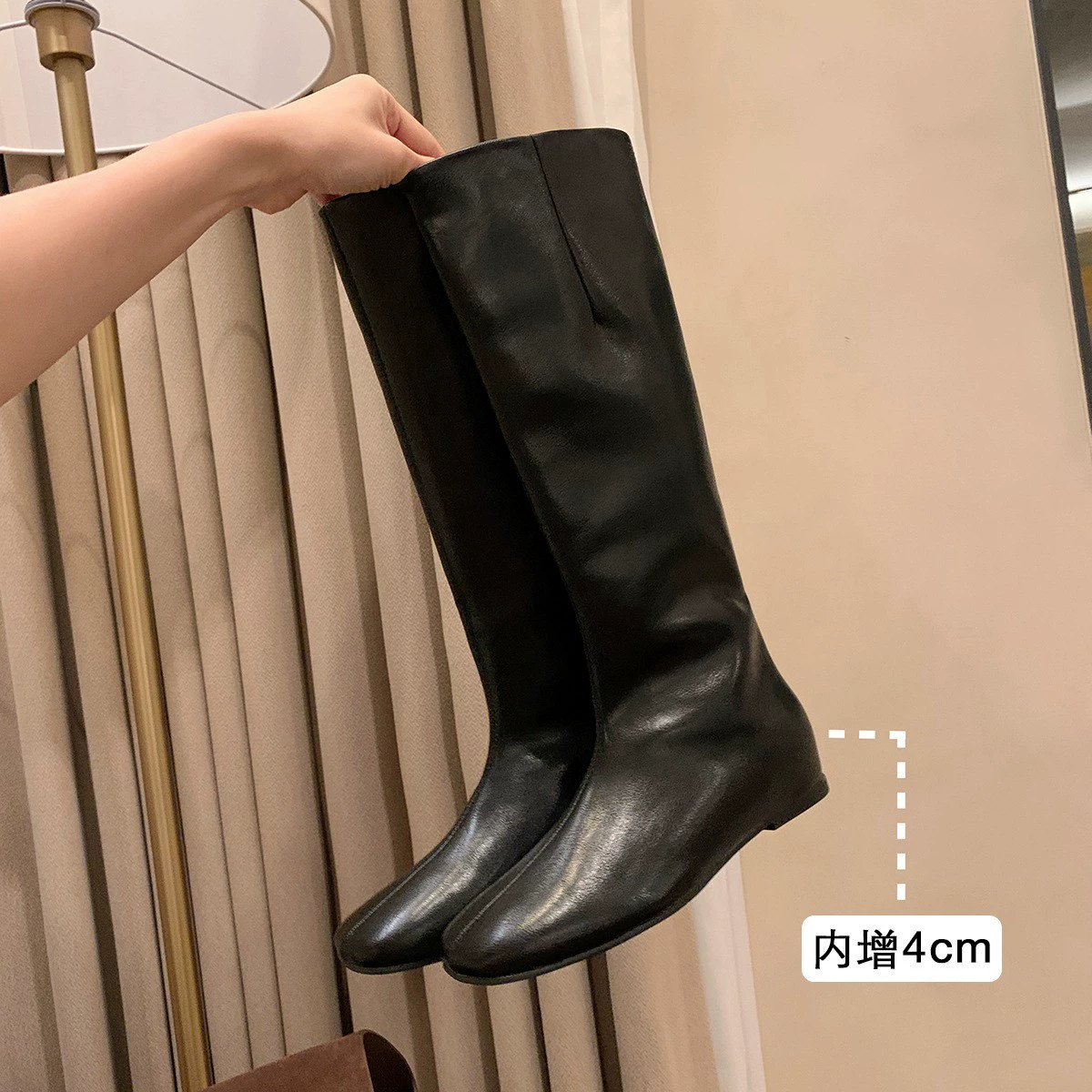 新款秋冬内增高4cm~ 百搭方圆头平底中筒靴女骑士靴现货跨境
100+人
商品复购率20.9%
700+人已
