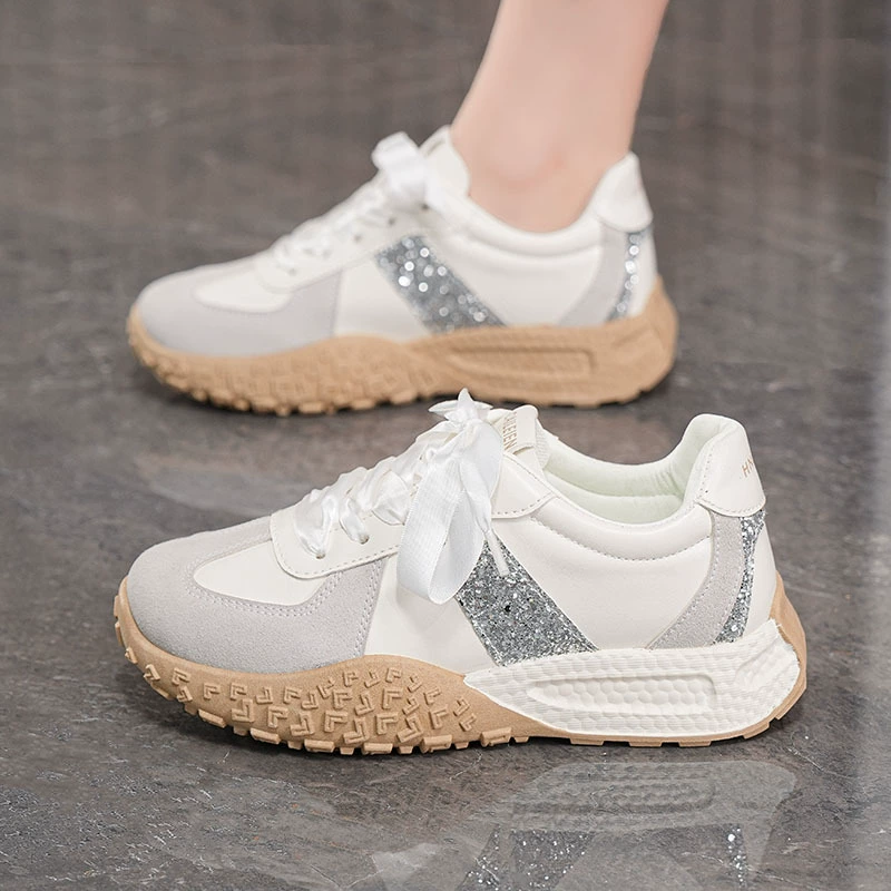 German Training Shoes Women Spring Autumn Breathable Korean Thick Soft Sole Sports Casual Dad Shoes