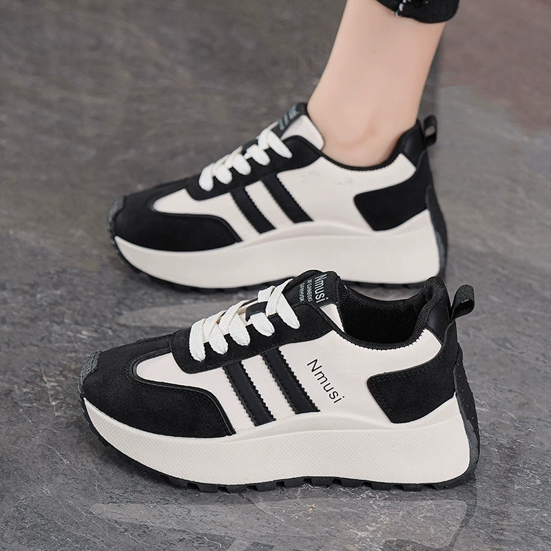 2025 Fall Women's Breathable Onitsuka Tiger Korean Thick Sole Height Increase Sports Casual Dad Shoes