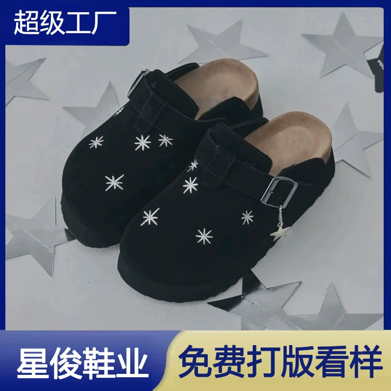 韩版新品~星星联名刺绣包头勃肯鞋女2025新款复古外穿厚底拖鞋
4.5
商品复购率28.81%
300+人已